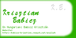 krisztian babicz business card